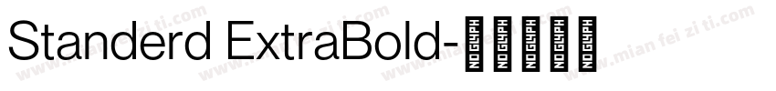 Standerd ExtraBold字体转换